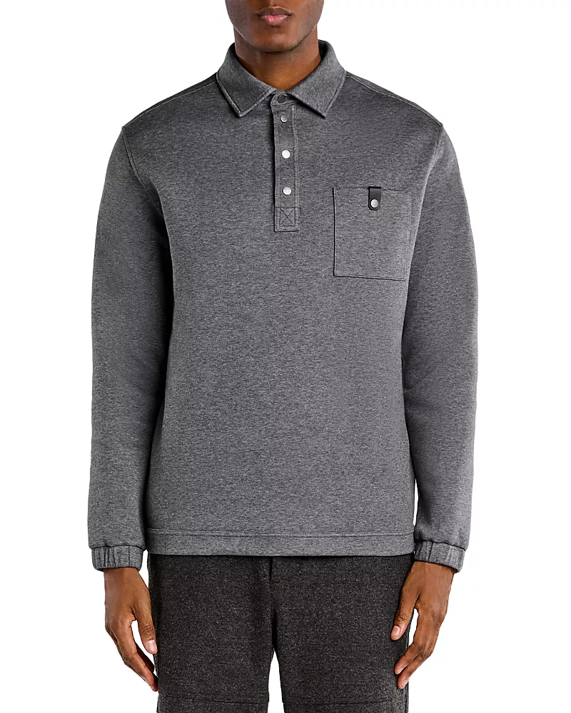Moncler Cotton Blend Chest Pocket Polo Shirt