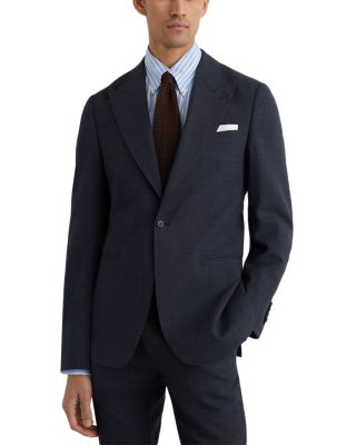 Virgin Wool Peak Lapel Blazer