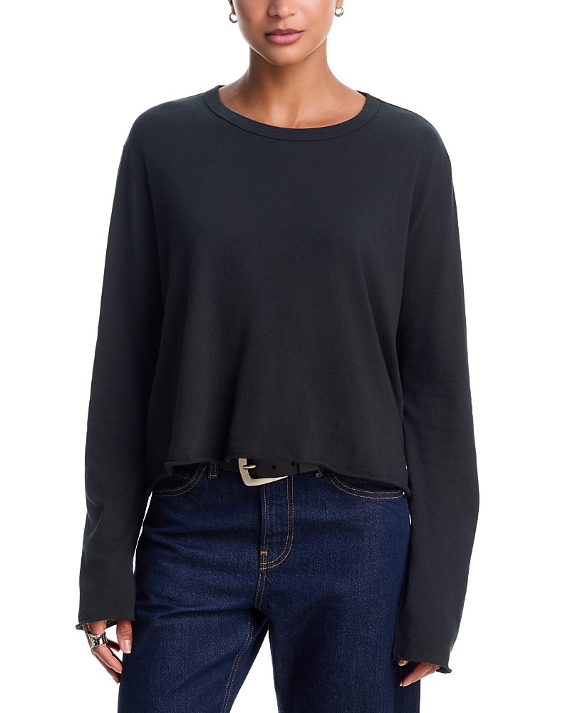 The Great. The Long Sleeve Cotton Cropped Tee