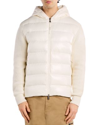 Wool & Cashmere Hooded Panel Puffer Jacket