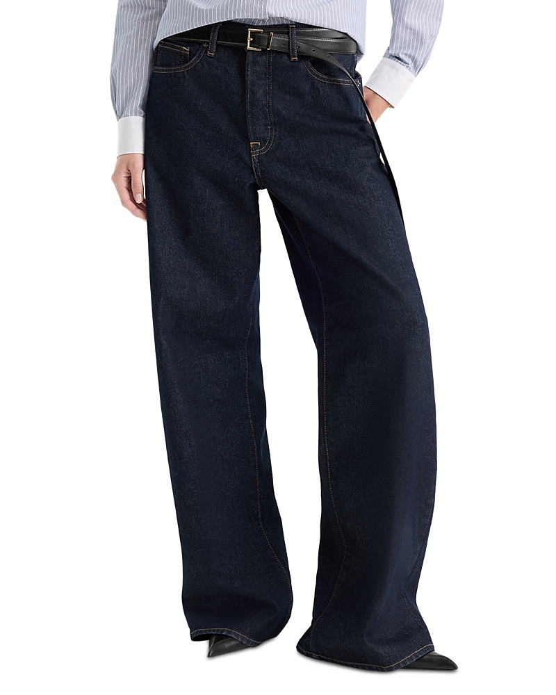 Good American Vintage Low Slung Baggy Jeans in Rinse