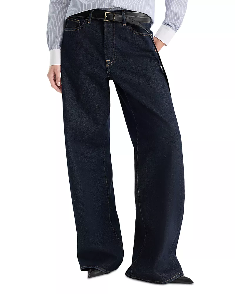 Good American Vintage Low Slung Baggy Jeans in Rinse