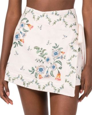 Luna Brisa Linen Wrap Cover Up Skirt