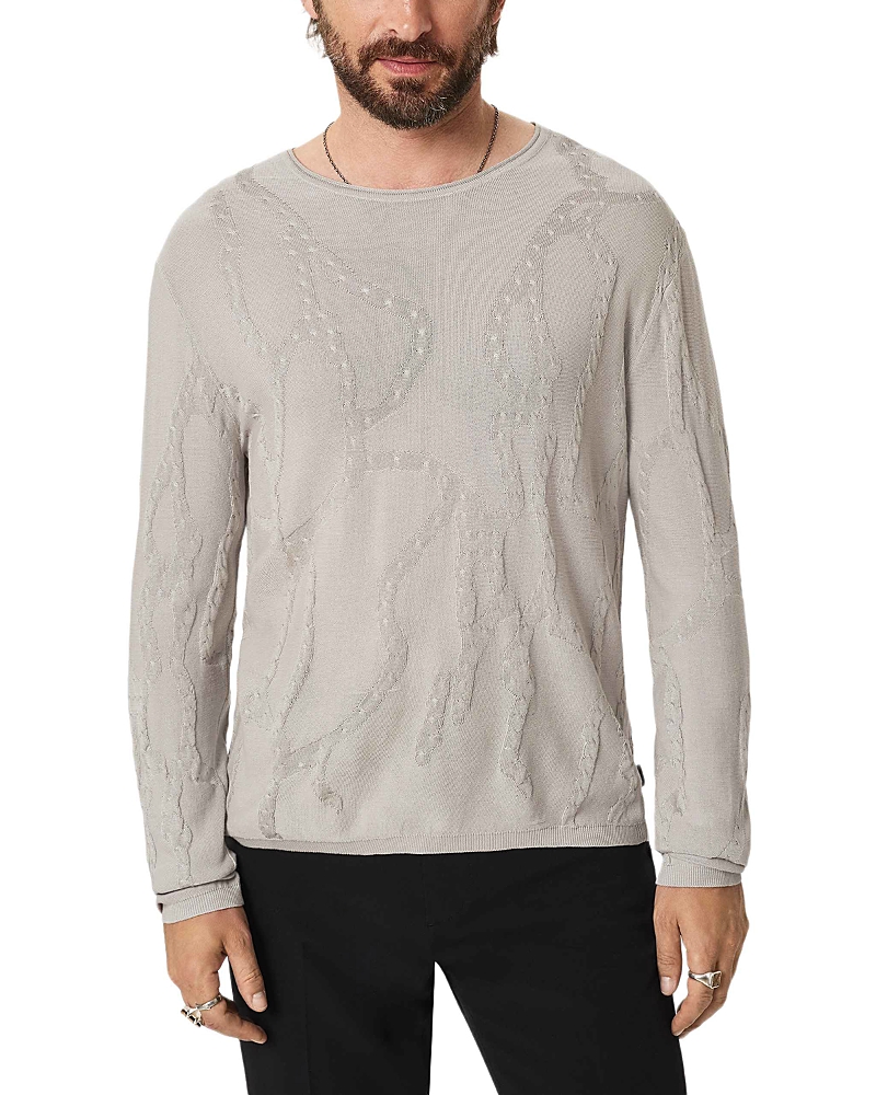 John Varvatos Broken Twig Cotton Crewneck Sweater