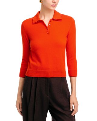 Vince Wool Cashmere Blend Polo Sweater