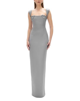 Malia Embellished Square Neck Gown