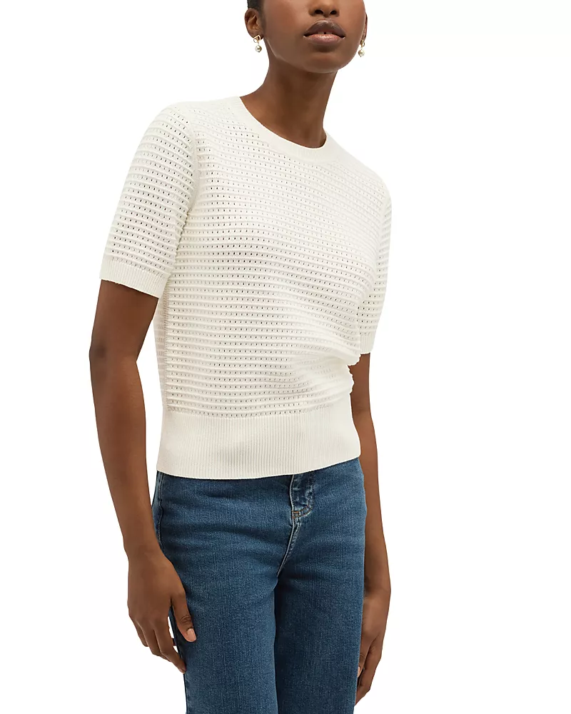 Hobbs London Leah Pointelle Crewneck Sweater