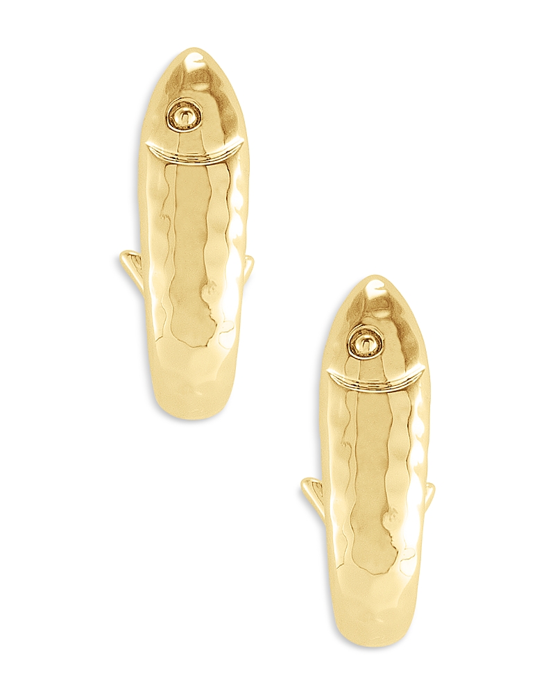 Anabel Aram Milos Fish Hoop Earrings