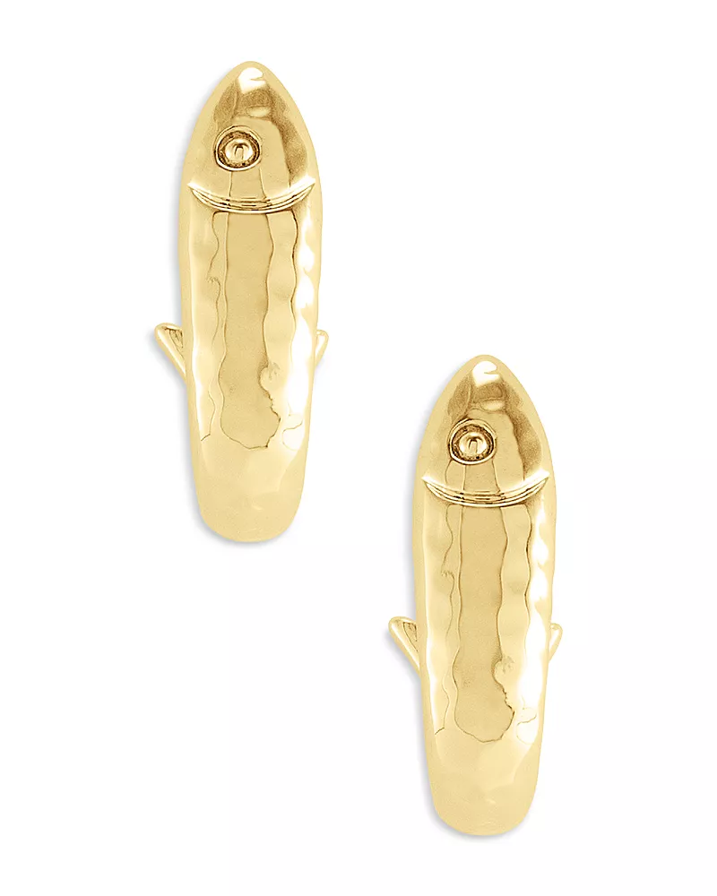Anabel Aram Milos Fish Hoop Earrings