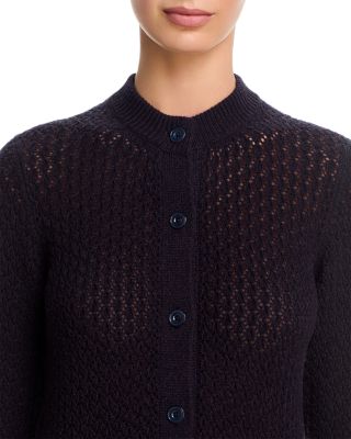 Crewneck Cashmere Cardigan Sweater - thumbnail 4