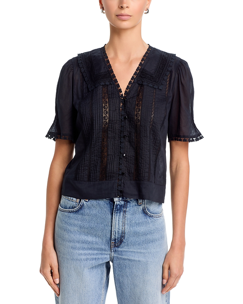 Johnny Was Kayti Pintuck Cotton Blouse