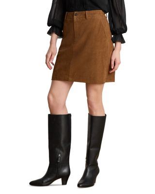 Suede Mini Pencil Skirt