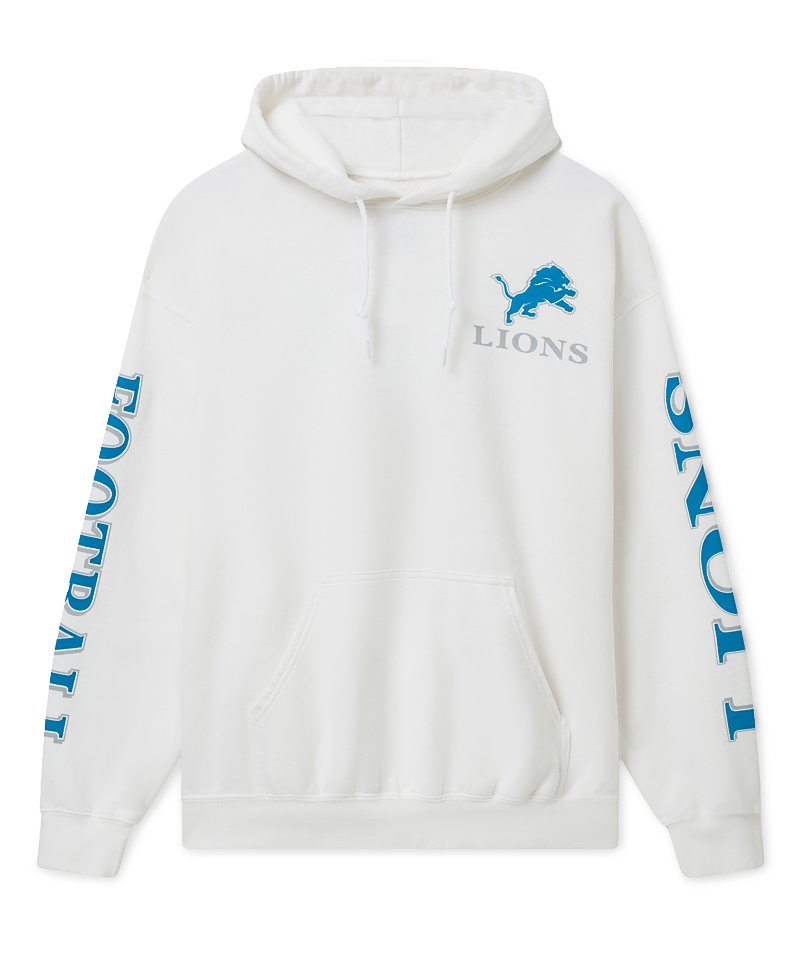Junk Food Clothing Unisex Detroit Lions Fandom Hoodie In White