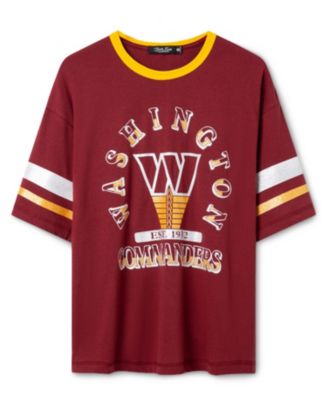  Women's NFL Washington Commanders Glitter Boxy Ringer