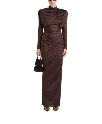 Balmain Long Flowing Jersey Dress