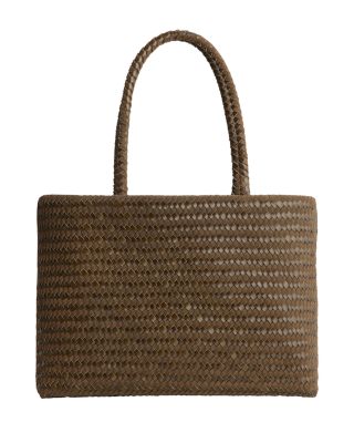 Suede Leather Handwoven Tote 