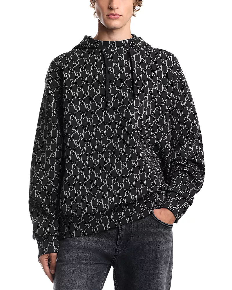 Emporio Armani Oversized Double Cotton Jersey Hoodie