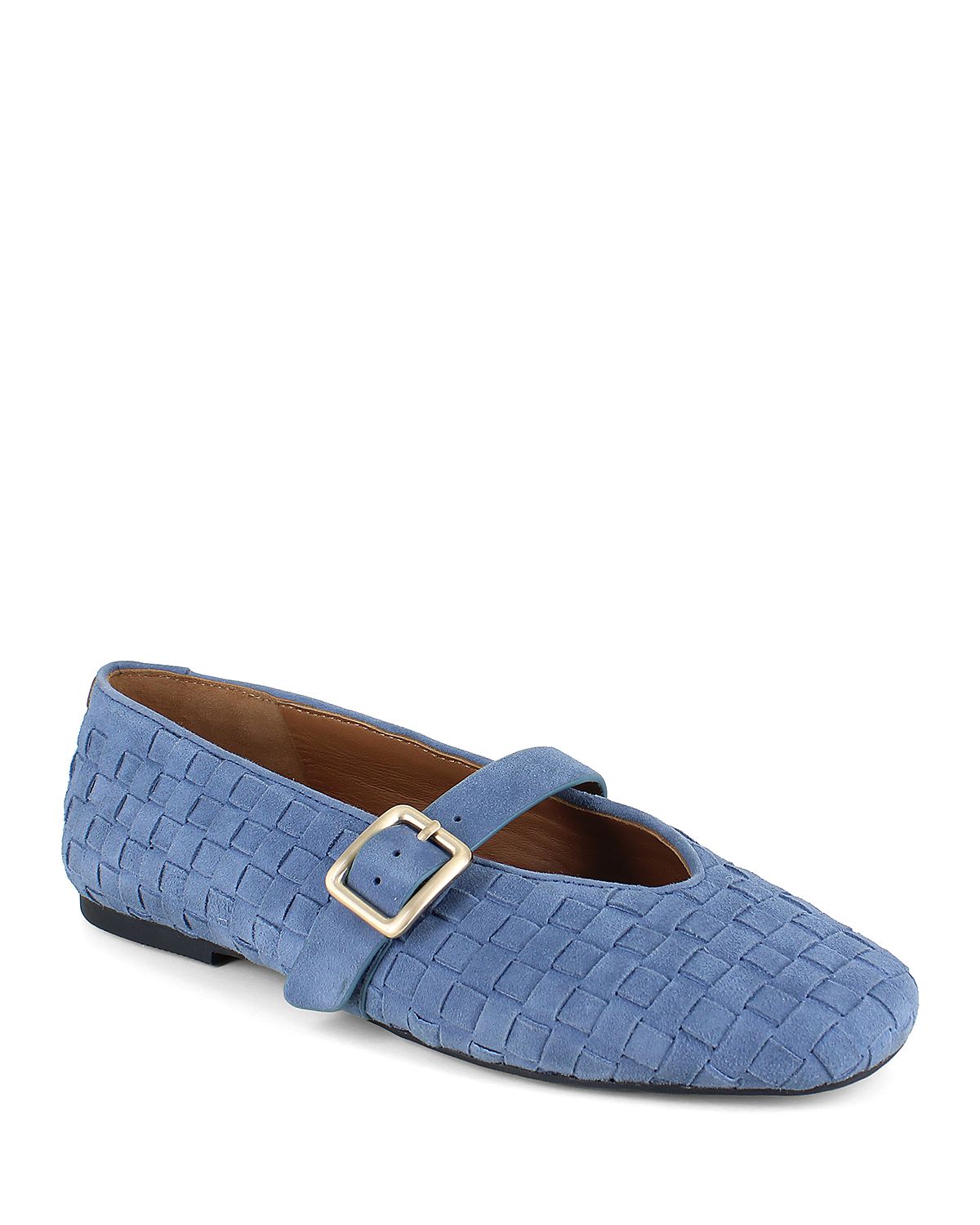 Gentle Souls by Kenneth Cole Women's Winifred Woven Suede Ballerina Flats