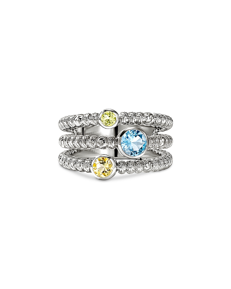 John Hardy Sterling Silver Heishi Gemstone Ring