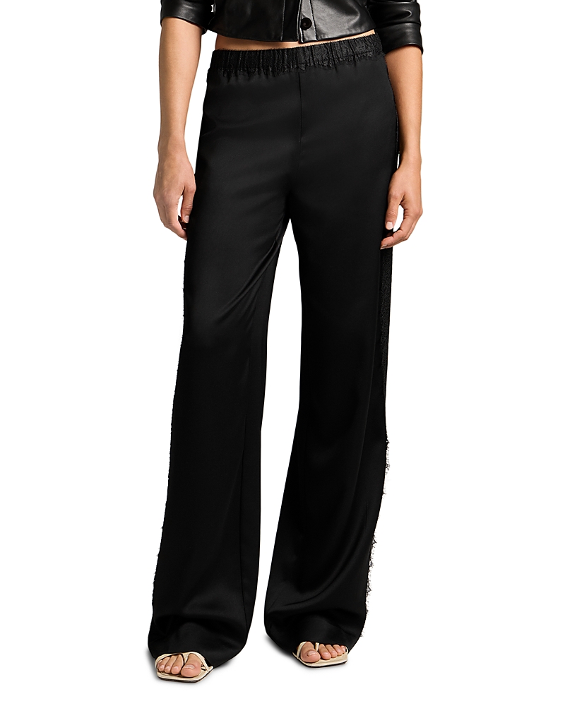 Vince Mid Rise Lace Trim Pull On Pants
