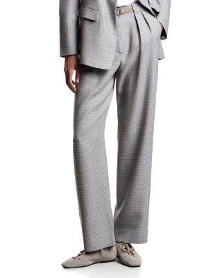 Pied De Poule Checkered Trousers