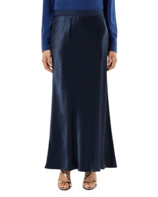 Mrntaglio Bias Cut Satin Maxi Skirt