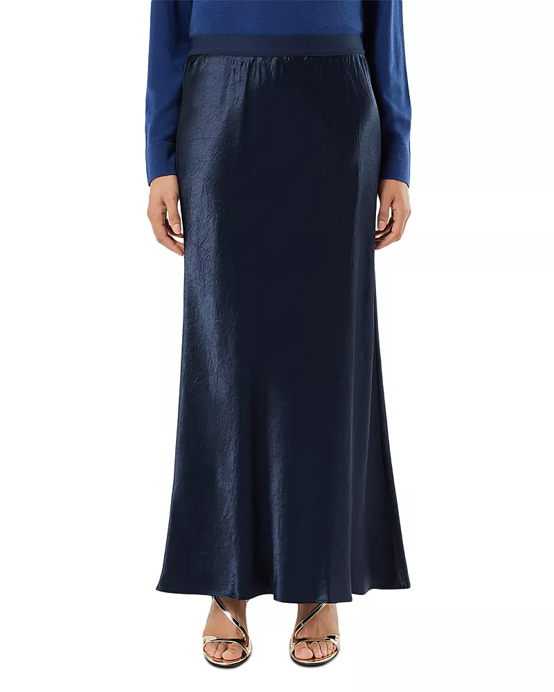 Marina Rinaldi Mrntaglio Bias Cut Satin Maxi Skirt