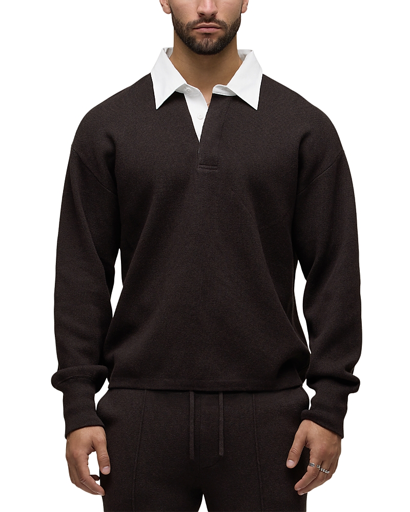 Hudson Contrast Collar Cotton Blend Polo Shirt