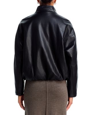Faux Leather Bomber Jacket - Exclusive - thumbnail 4
