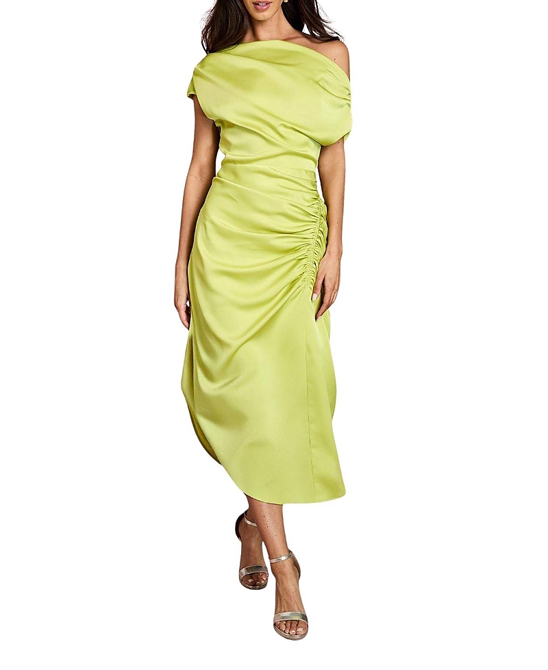 Coast One Shoulder Satin Midi Dress
