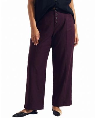 Women's Plus Coastal Linen Pants