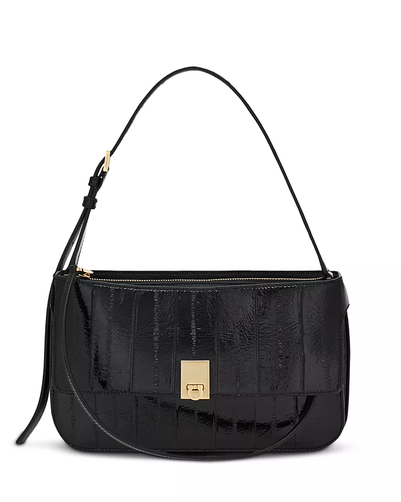 Ferragamo Cara Eel Leather Shoulder Bag