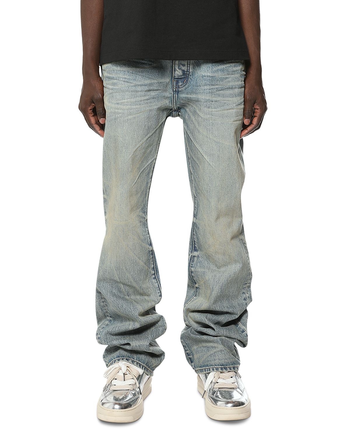 Purple Brand Vintage Green Cast Bootcut Fit Cotton 34 Jeans