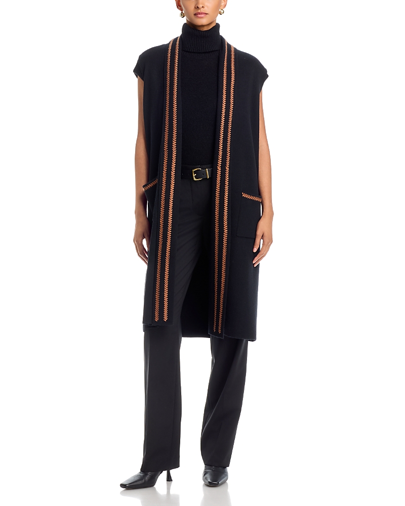 T Tahari Open Front Long Cardigan Sweater
