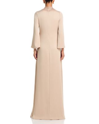 bridesmaid hand embellished long sleeve maxi dress Dresses filter:Color:Blue Silk Satin Colors:Red 550 Diamond White Embroidery Wedding Wedding dress Whether walking into a