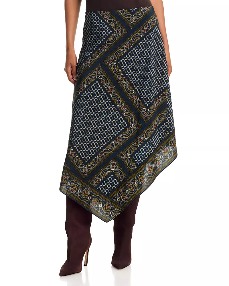Veronica Beard Hartley Asymmetric Midi Skirt
