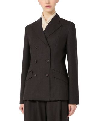 Mxmmirra Double Breasted Wool Blend Blazer