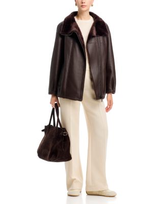 Classic Shearling Zip Front Jacket - thumbnail 2