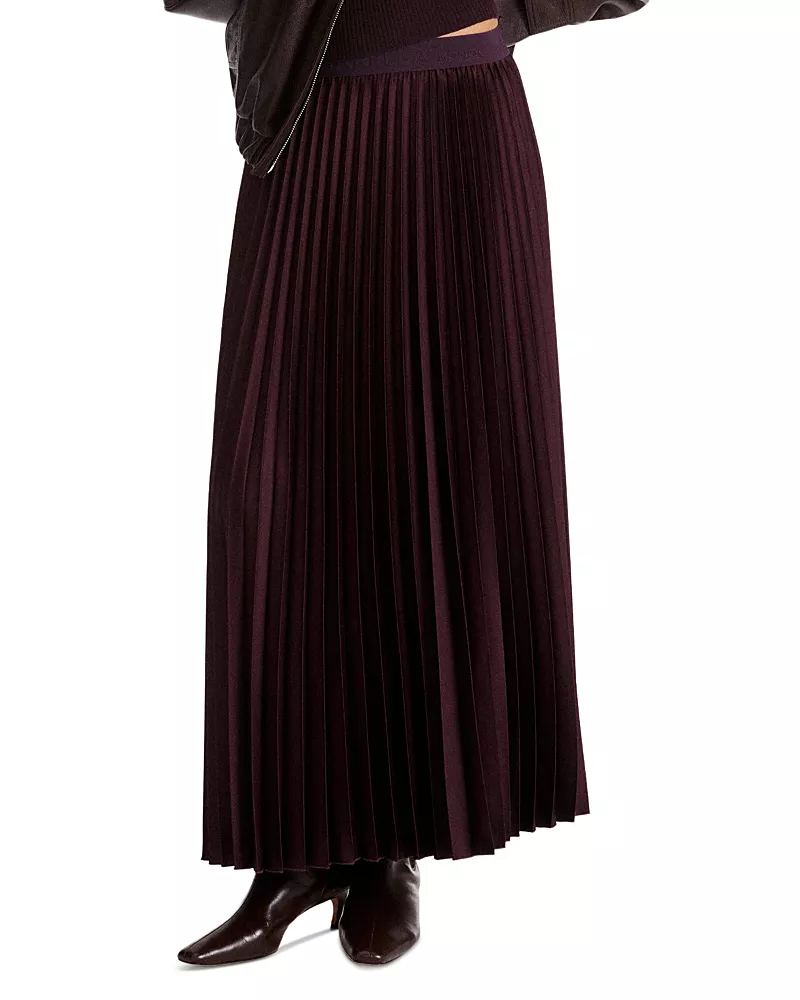 Marella Mllesodo Pleated Satin Skirt