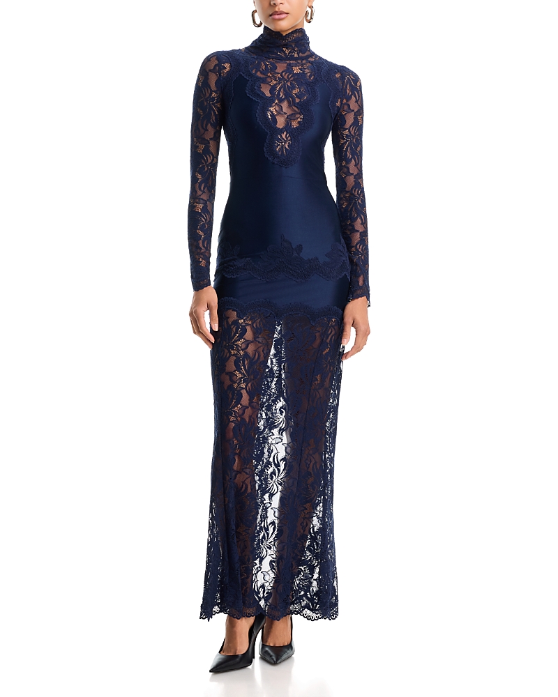 Rabanne Lace Long Sleeve Maxi Dress
