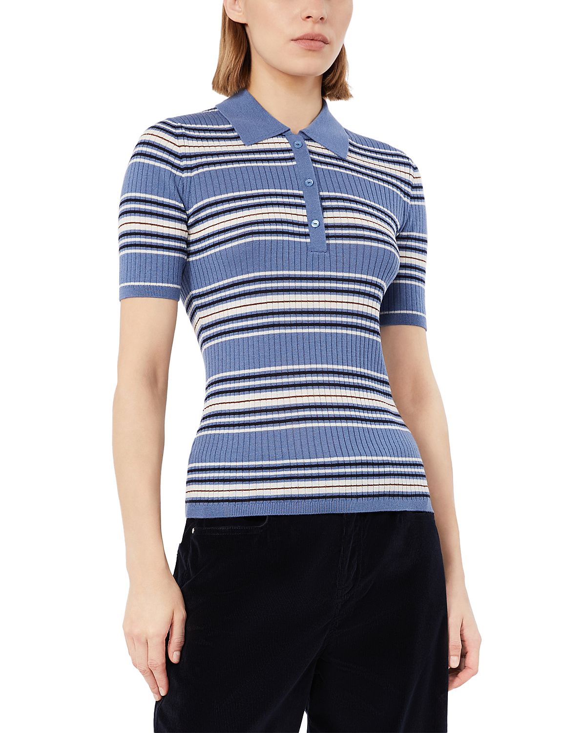 Max Mara Studio Msttallero Silk and Wool Polo Sweater