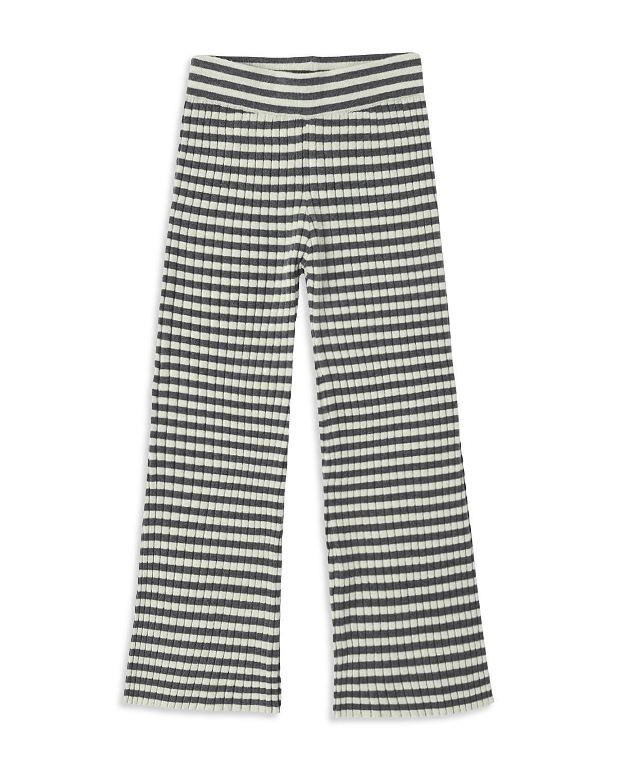 Rylee + Cru Girls' Midnight Striped Flare Rib Knit Pants - Little Kid, Big Kid