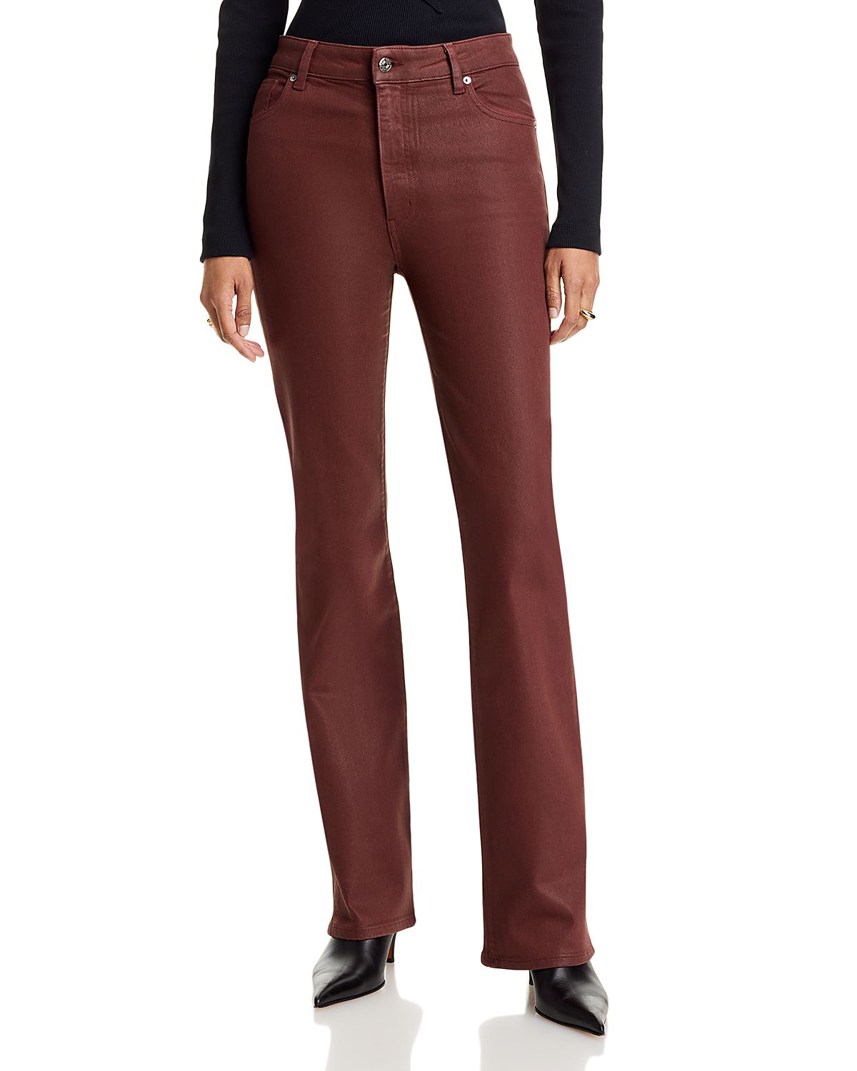 Frame The Reboot High Rise Coated Bootcut Jeans