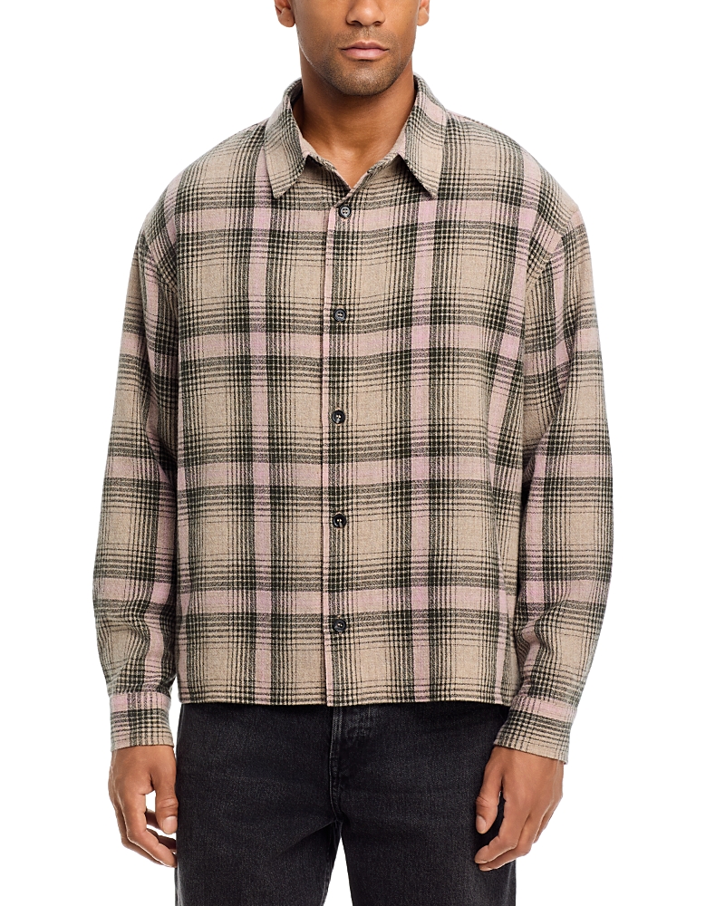 Frame Wool Blend Plaid Overshirt
