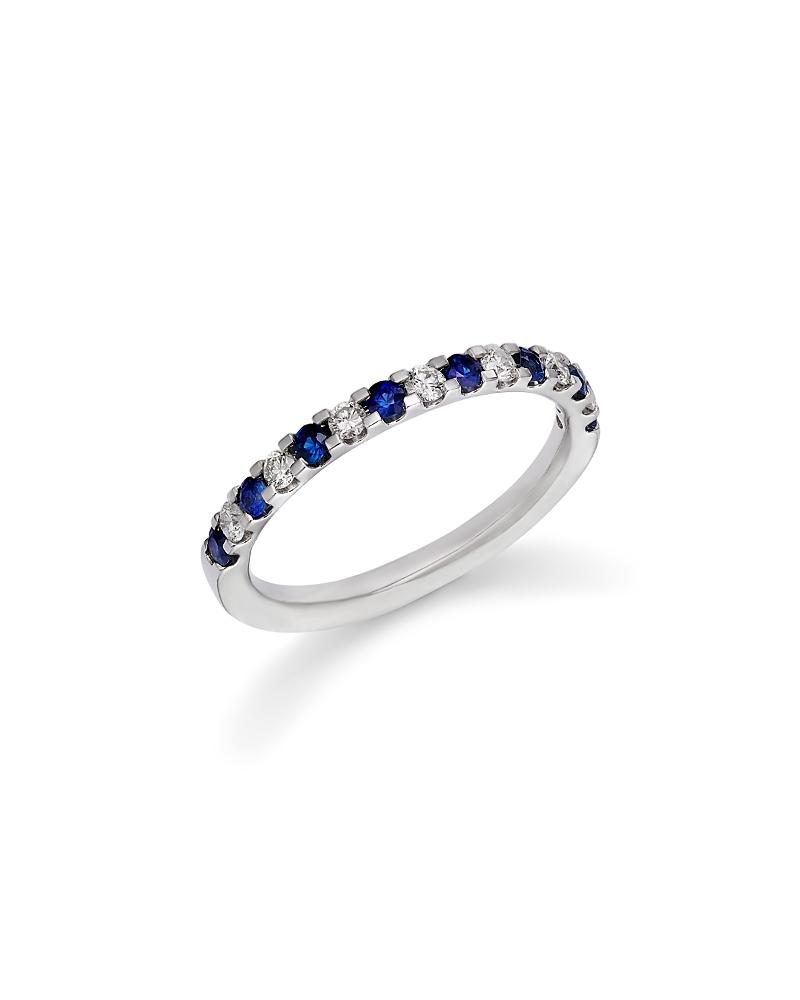 Bloomingdale's Fine Collection Gemstone & Diamond Classic Stack Band Ring in 14K Gold · 7