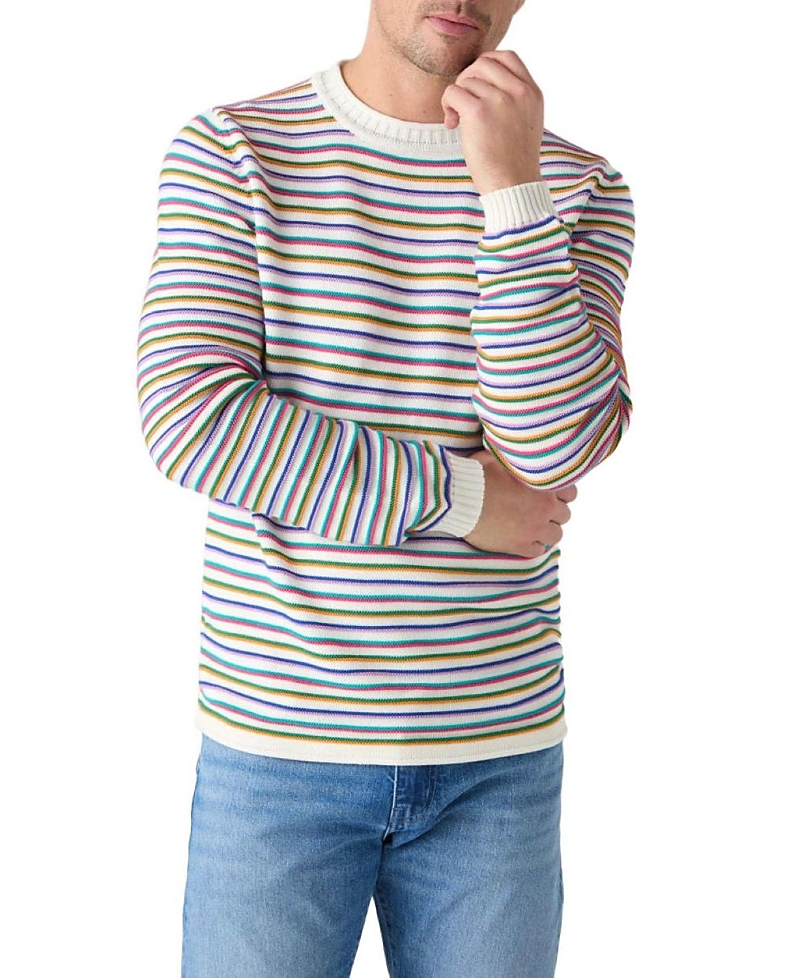 Robert Talbott Hilton Multi Stripe Rollneck Sweater