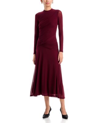 Selene Ruched Long Sleeve Dress