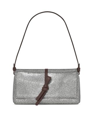 Loop Small Metallic Dot Suede Shoulder Bag