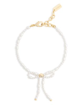 Imitation Pearl Bow Strand Bracelet