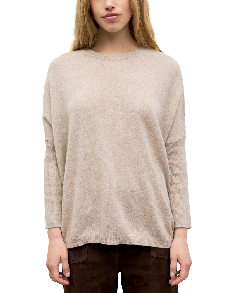 Gerard Darel Reta Cashmere Ribbed Sleeve Sweater